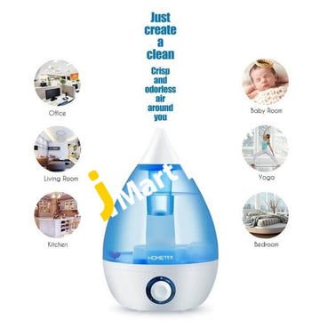 Hometek Drop Shape 3L Ultrasonic Cool-Mist Humidifier - Imported From Uk
